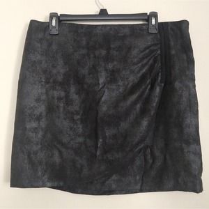DKNY Jeans Faux Suede Wrap Skirt Large